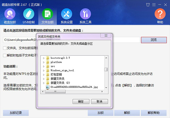 磁盤加鎖專家軟件的文件加鎖功能